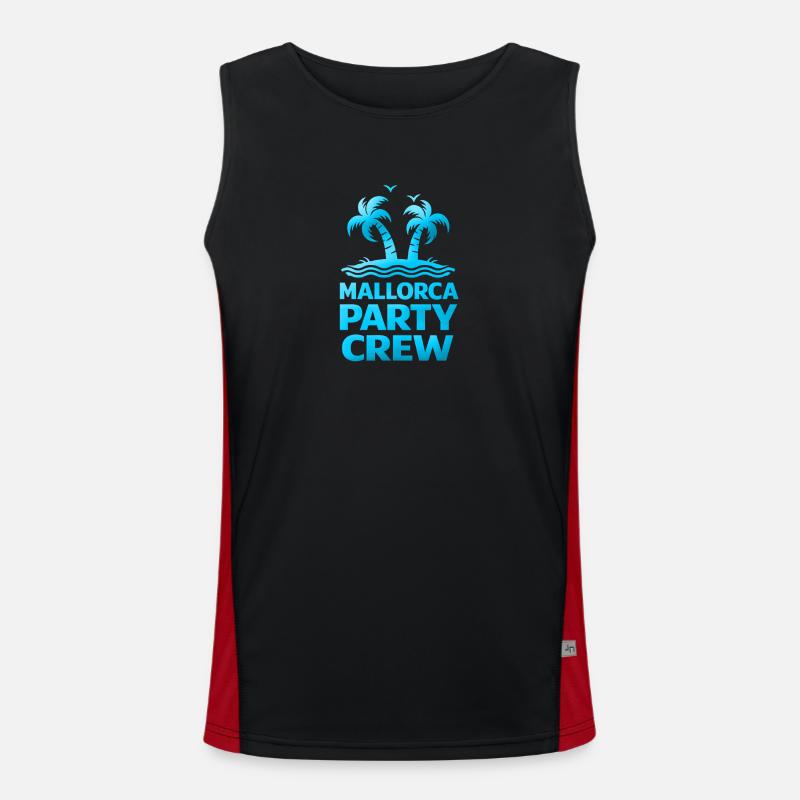 Mallorca Party Crew Funktionelles Kontrast-Tank Top für Männer 
