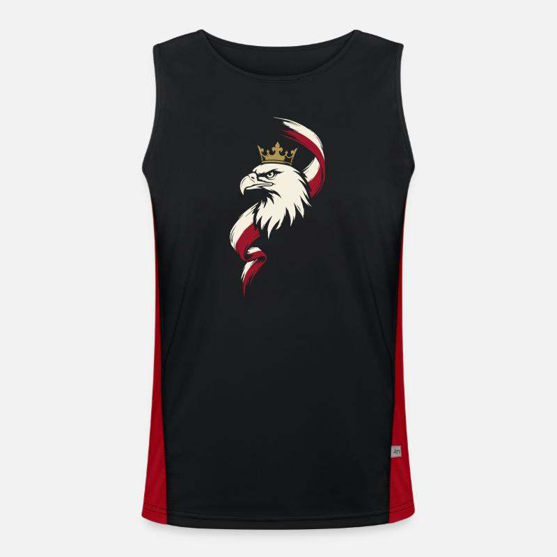 Polish Eagle Crown - Men's Functional Contrast Tank Top - black/red