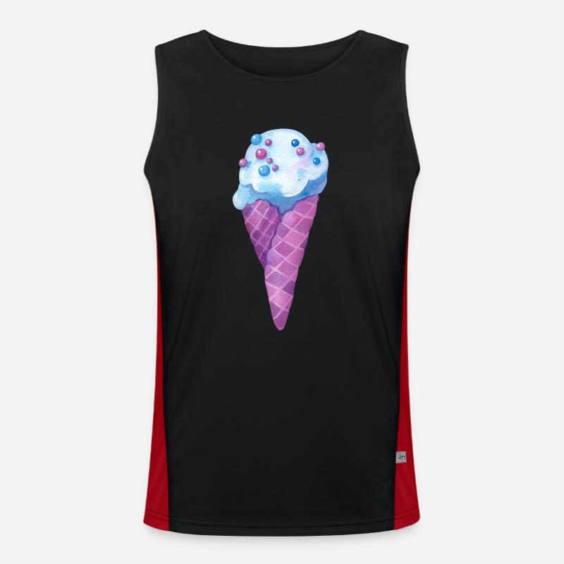 Cornet de crème glacée Débardeur respirant contrasté Homme 