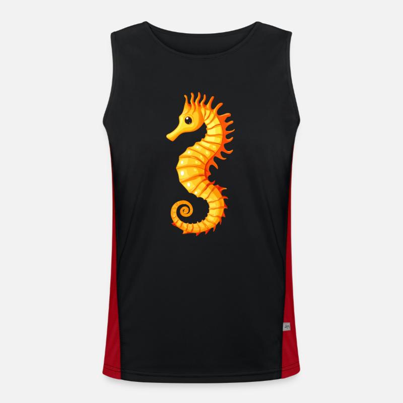 Seepferdchen Funktionelles Kontrast-Tank Top für Männer 