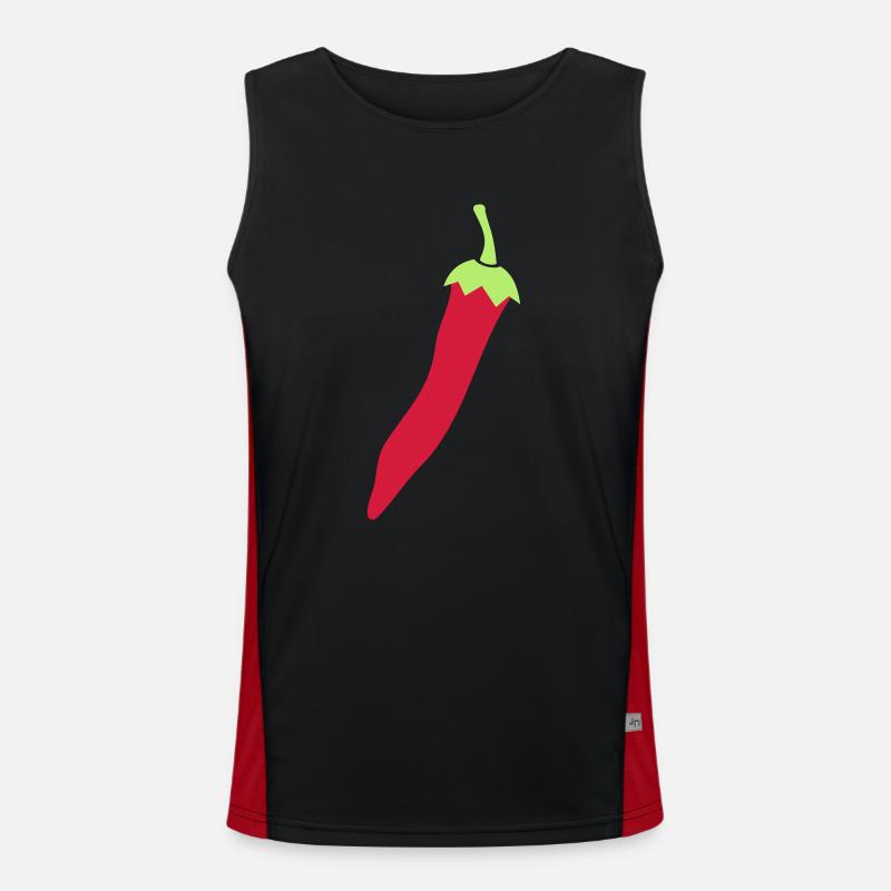 Chilli pepper chilli Men's Functional Contrast Tank Top 