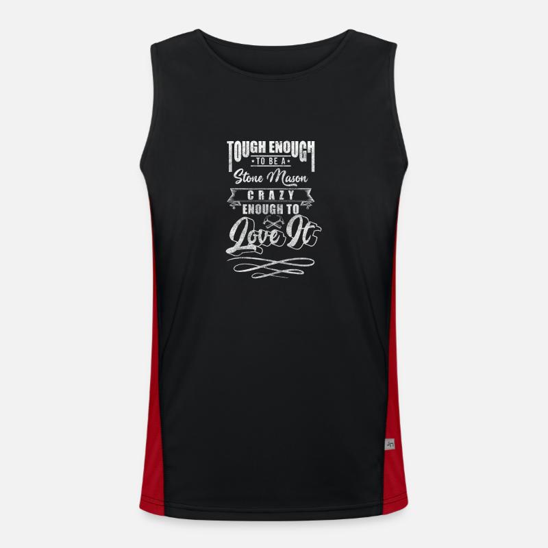 Bildhauer Steinhauer Geselle Handwerker Funktionelles Kontrast-Tank Top für Männer 