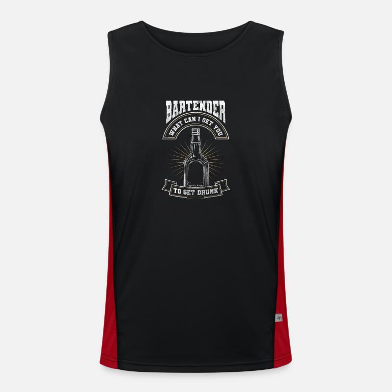 Bar Waiter Mixed Drink Occupation Men's Functional Contrast Tank Top 