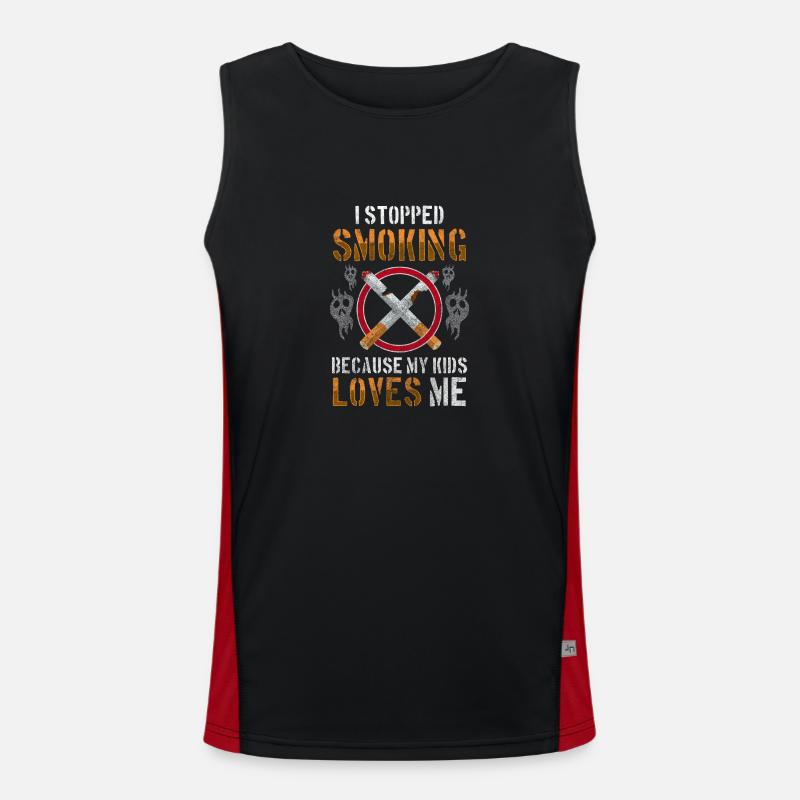 Sucht Gewinner Disziplin Nicht Rauchen Funktionelles Kontrast-Tank Top für Männer 