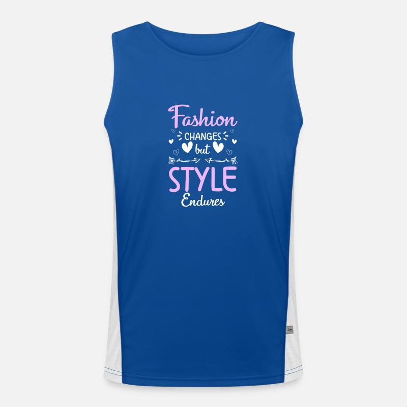 Mode Kleidung Laufsteg Funktionelles Kontrast-Tank Top für Männer 