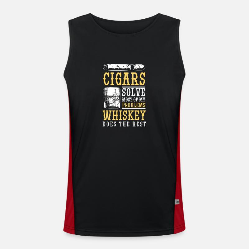 Whiskey Kellner Mann Feier Funktionelles Kontrast-Tank Top für Männer 