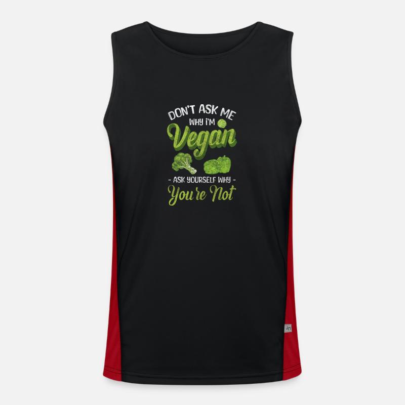 Ernährung Gesund Vegetarisch Ethik Funktionelles Kontrast-Tank Top für Männer 