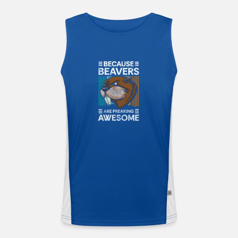 Constructeur de barrages de castors Nature Débardeur respirant contrasté Homme 