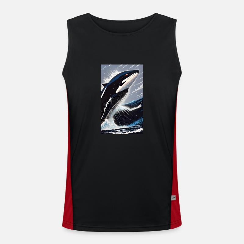 Orca | Wal | Killerwal | Meerestier | Ozean Funktionelles Kontrast-Tank Top für Männer 