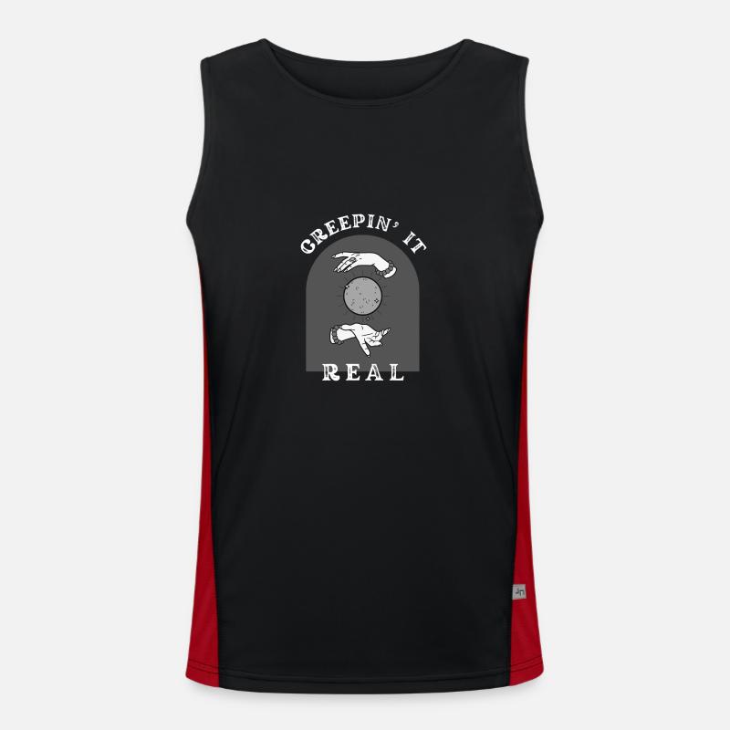 Creeping It Real Hands White Funktionelles Kontrast-Tank Top für Männer 
