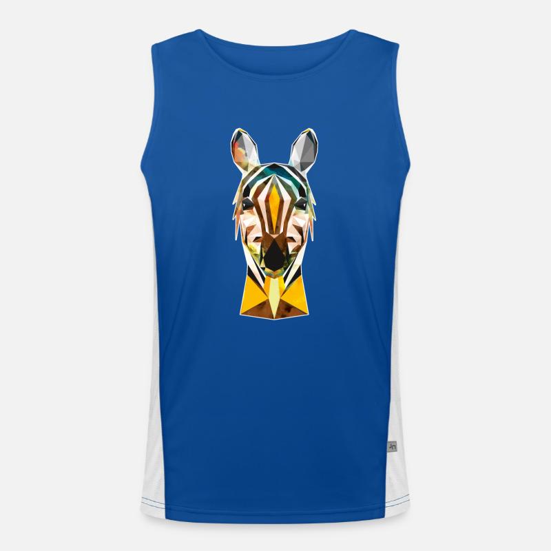 Zebra Illustration Funktionelles Kontrast-Tank Top für Männer 