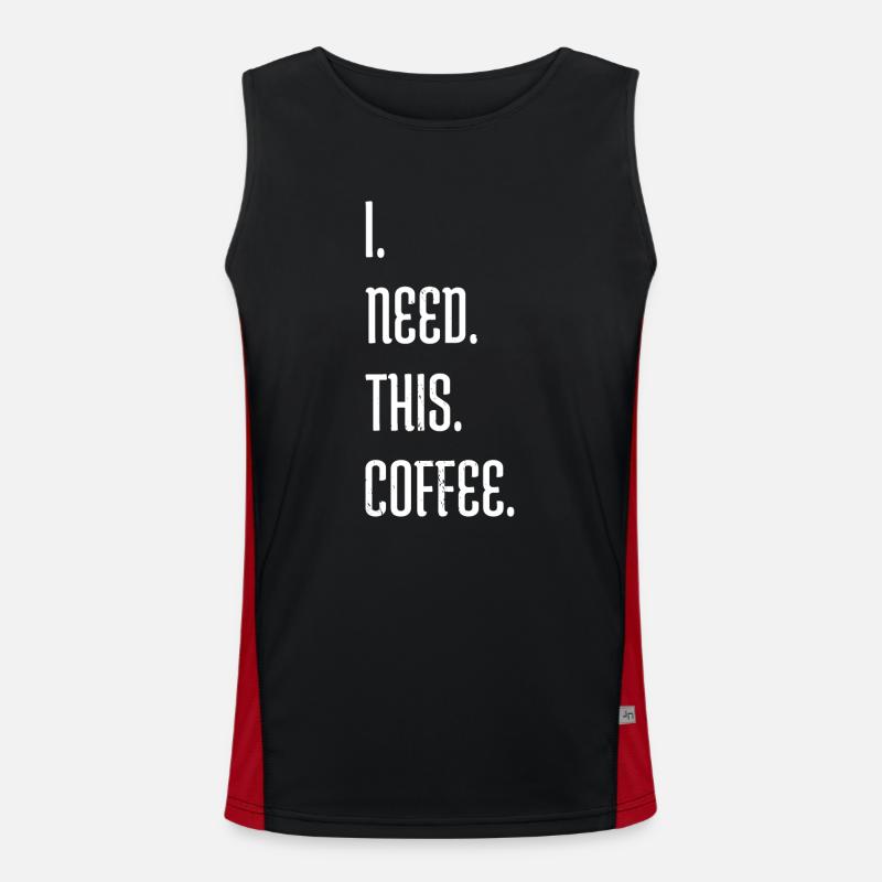 addicted gift idea coffee cup Funktionelles Kontrast-Tank Top für Männer 
