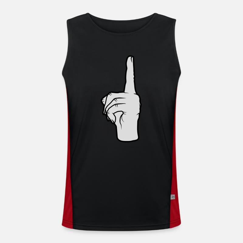 Finger points up Men's Functional Contrast Tank Top 