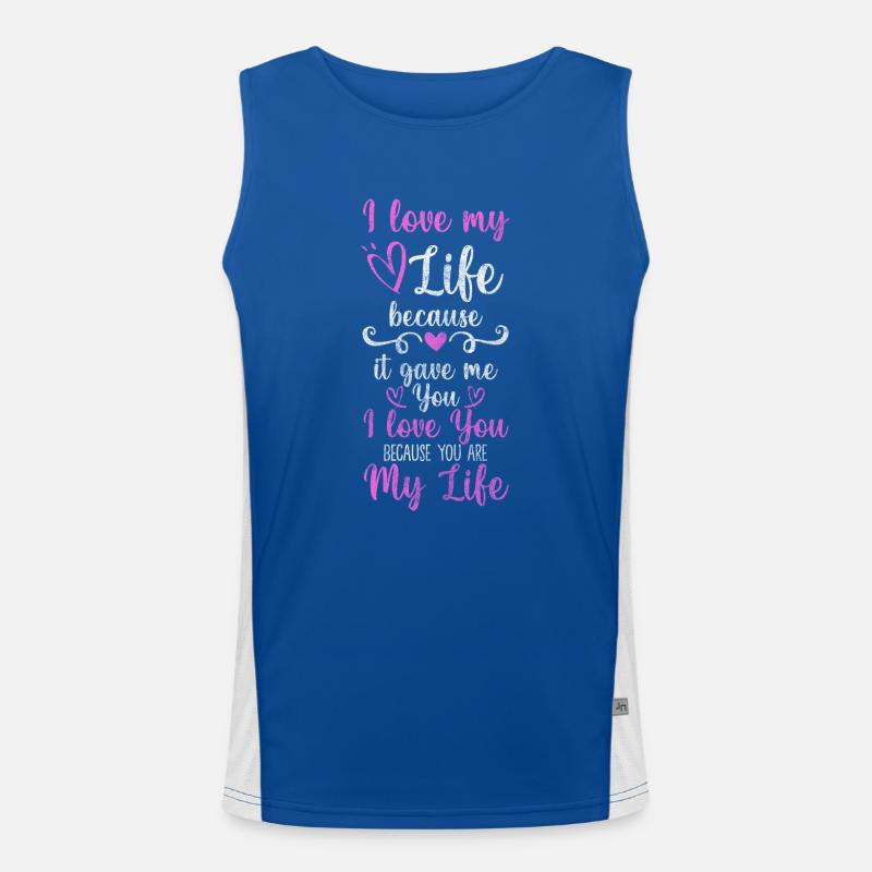 Liebe Romantisch Lieben Freunde Funktionelles Kontrast-Tank Top für Männer 