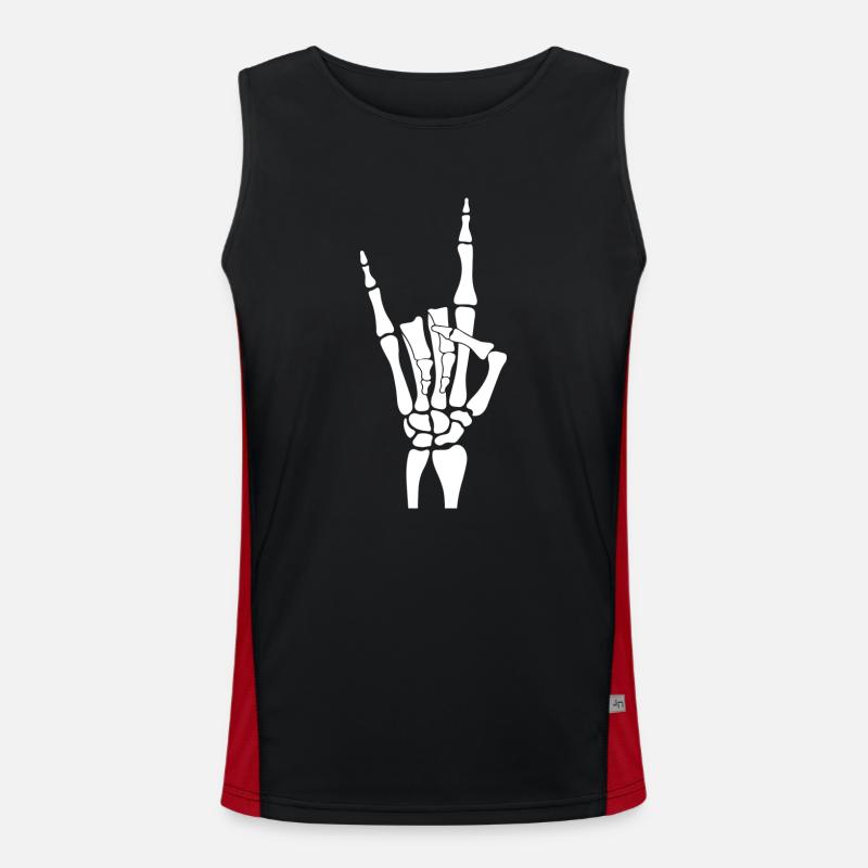 skeleton hand - Halloween Funktionelles Kontrast-Tank Top für Männer 