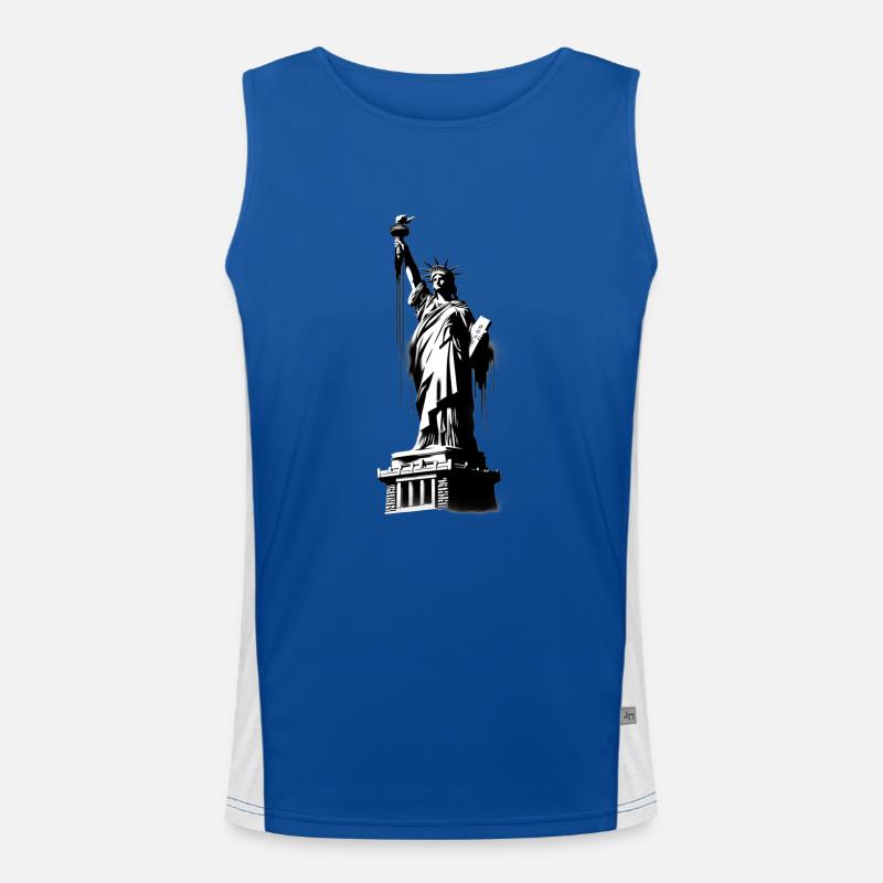 Statue de la Liberté | Statue de la Liberté de New York Débardeur respirant contrasté Homme 