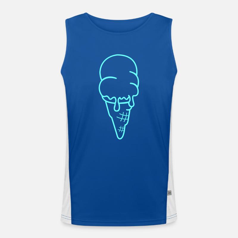 eis eiscreme Funktionelles Kontrast-Tank Top für Männer 