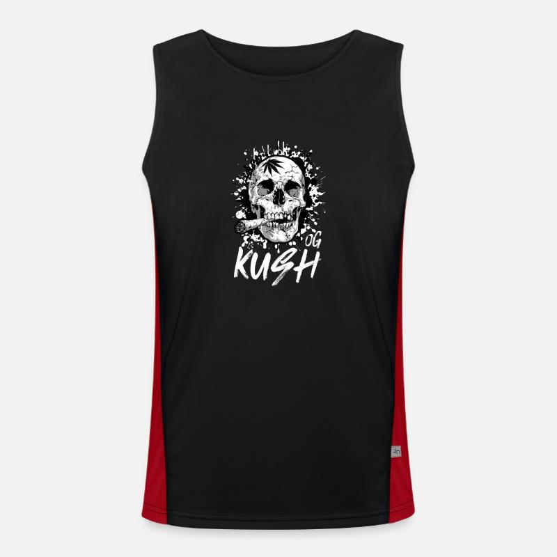 Skull OG Kush Cannabis Débardeur respirant contrasté Homme 