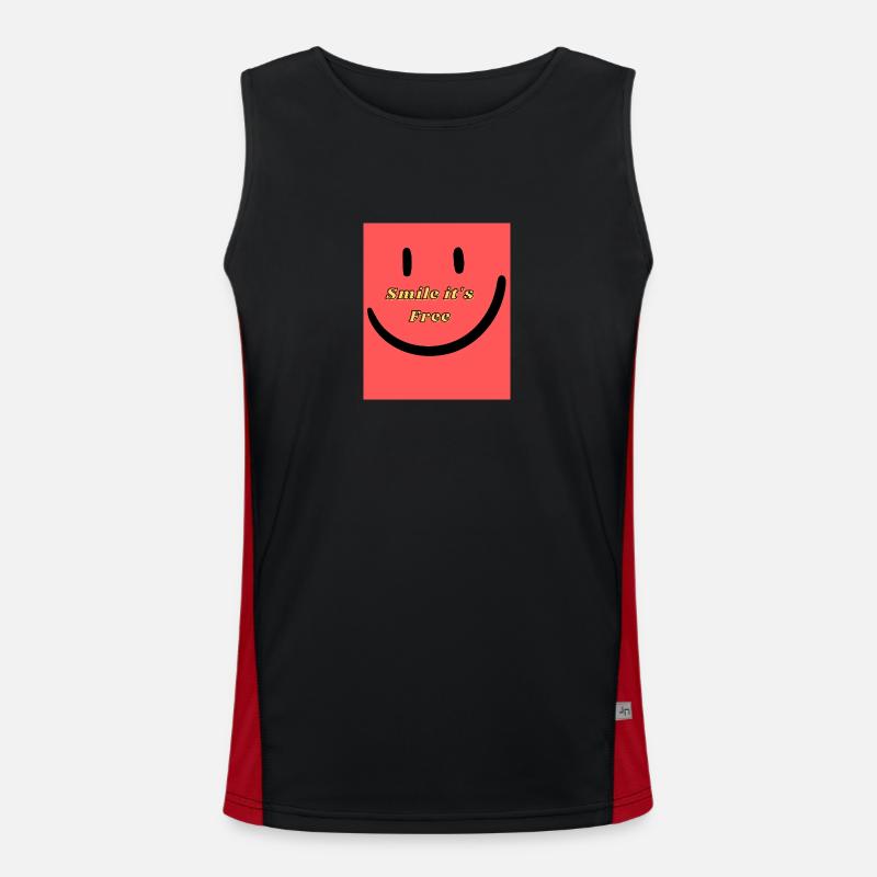 Smile it is for Free Men's Functional Contrast Tank Top 