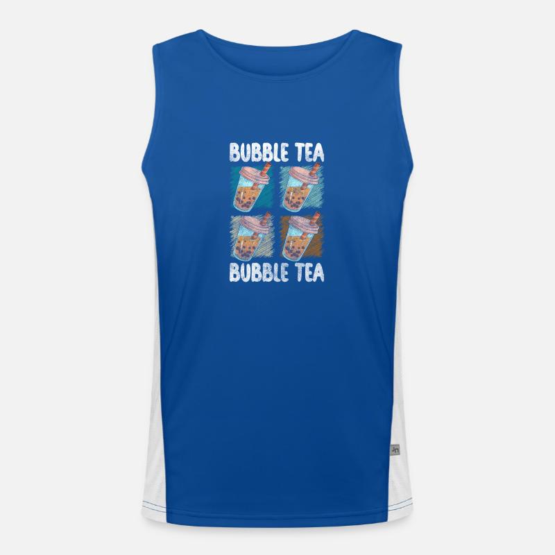 Bubble Tea Taiwan Syrup Refreshment Men's Functional Contrast Tank Top 