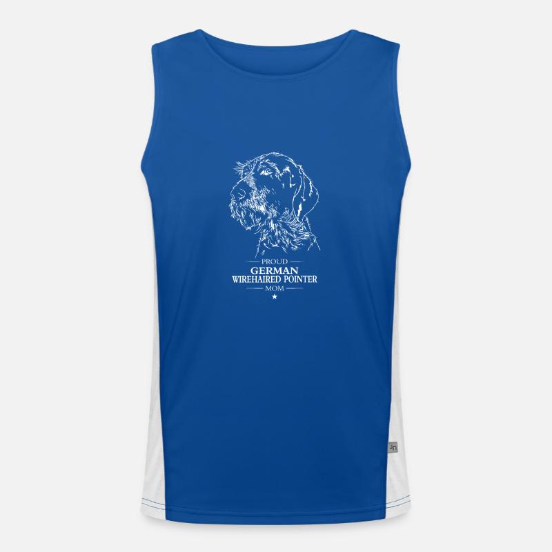 German Wirehaired Pointer Mom Dog Dog Wilsigns Men's Functional Contrast Tank Top 