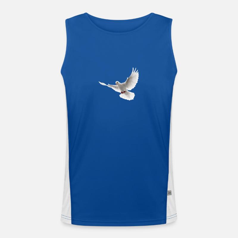 Taube Funktionelles Kontrast-Tank Top für Männer 