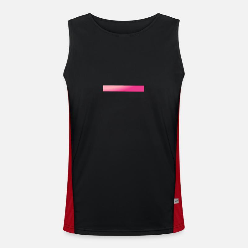 Pink Gradient Bars Men's Functional Contrast Tank Top 
