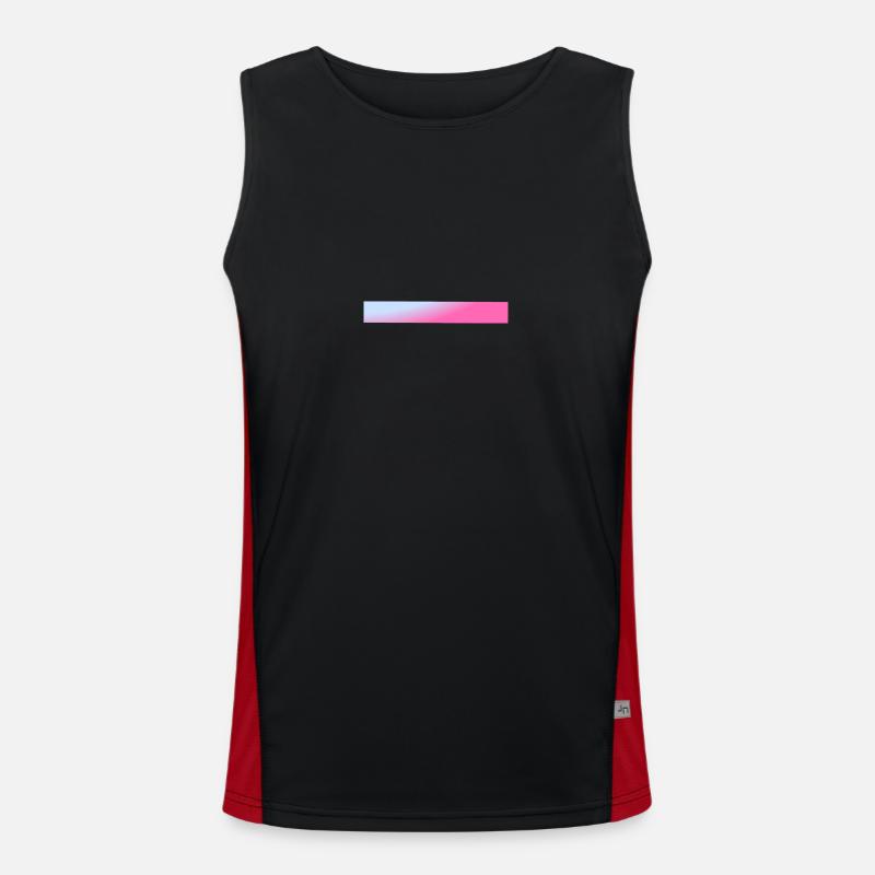 Balken Blau & Pinker Farbverlauf Funktionelles Kontrast-Tank Top für Männer 