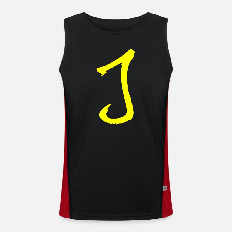 Buchstabe J Funktionelles Kontrast-Tank Top für Männer 