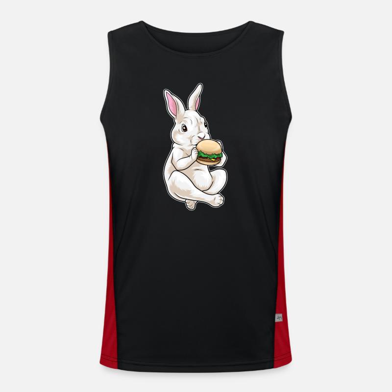 Bunny Hamburger - Men's Functional Contrast Tank Top  - black/red