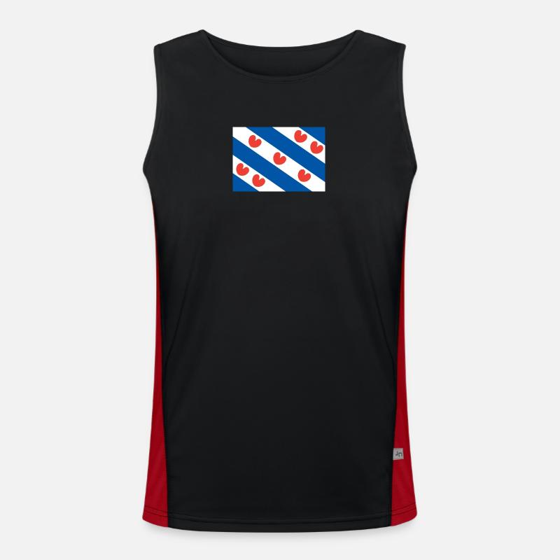 Drapeau frison Débardeur respirant contrasté Homme 