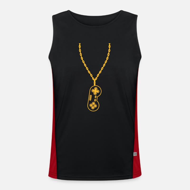 Halskette Schmuck alter Controller Funktionelles Kontrast-Tank Top für Männer 