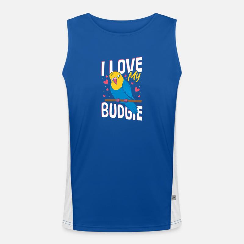Budgie Care Perruche oiseau parlant Débardeur respirant contrasté Homme 