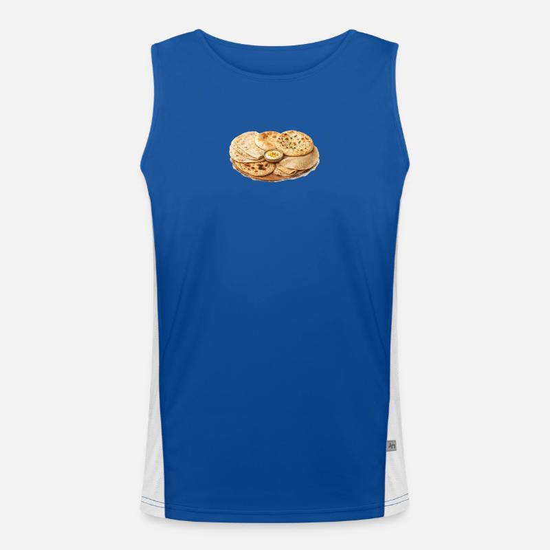 International flatbread platter Men's Functional Contrast Tank Top 