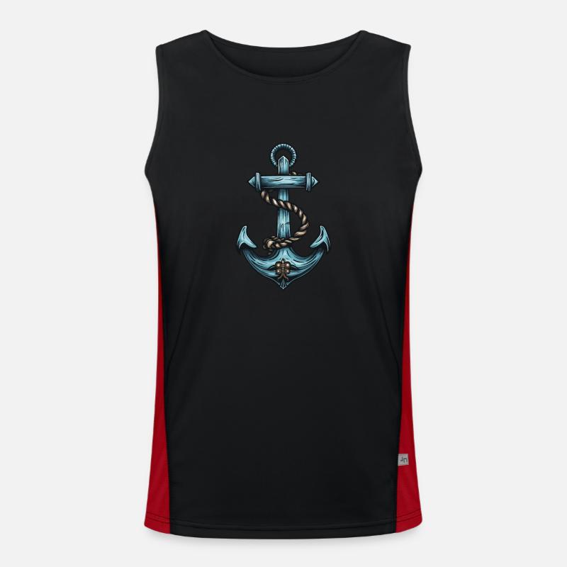 Anker Hafen Funktionelles Kontrast-Tank Top für Männer 