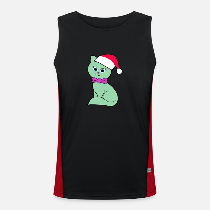 Chat Noël Débardeur respirant contrasté Homme 