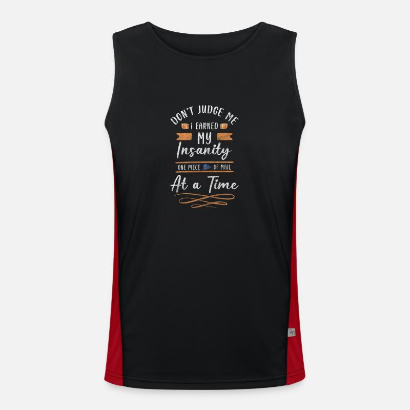 Postman Parcels Post Parcel Deliverer - Men's Functional Contrast Tank Top - black/red