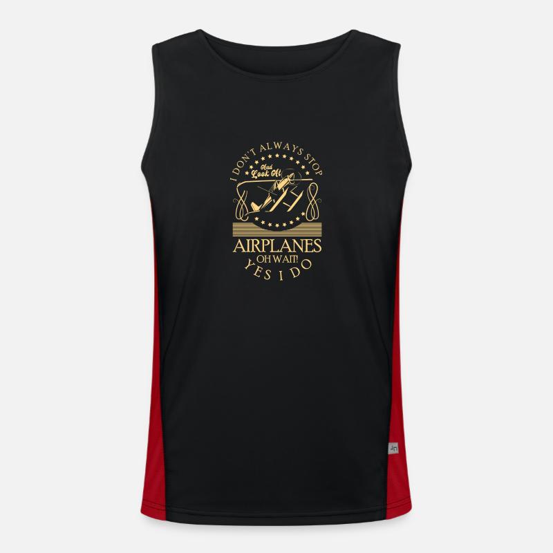 Modellflugzeug Hobby Pilot Modell Funktionelles Kontrast-Tank Top für Männer 