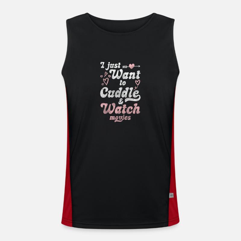 Liebe Umarmung Funktionelles Kontrast-Tank Top für Männer 