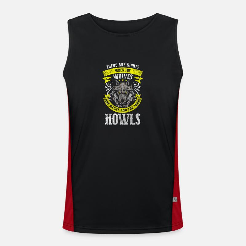 Wolfpack Wolfhound Wild Wilderness - Men's Functional Contrast Tank Top  - black/red