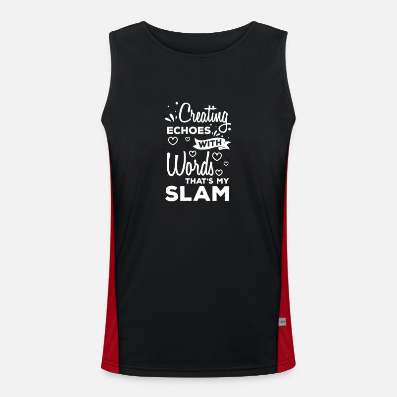 Poet Writing Style Book Men's Functional Contrast Tank Top 