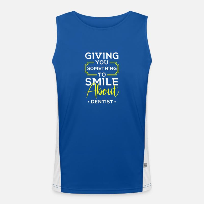 Dentist Toothbrush Orthopedist Men's Functional Contrast Tank Top 