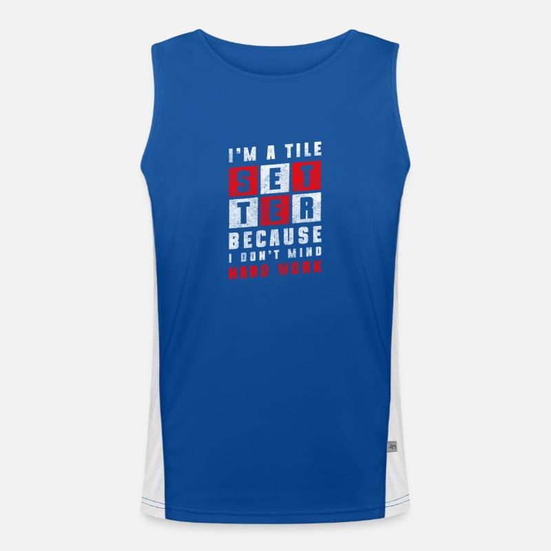 Flooring Installer House Builder Specialising in Construction Men's Functional Contrast Tank Top 