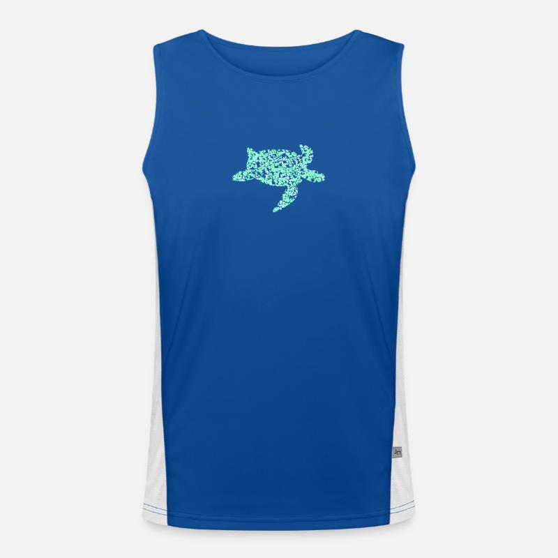 turquoise turtle Men's Functional Contrast Tank Top 