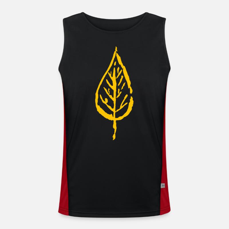 Blatt Funktionelles Kontrast-Tank Top für Männer 