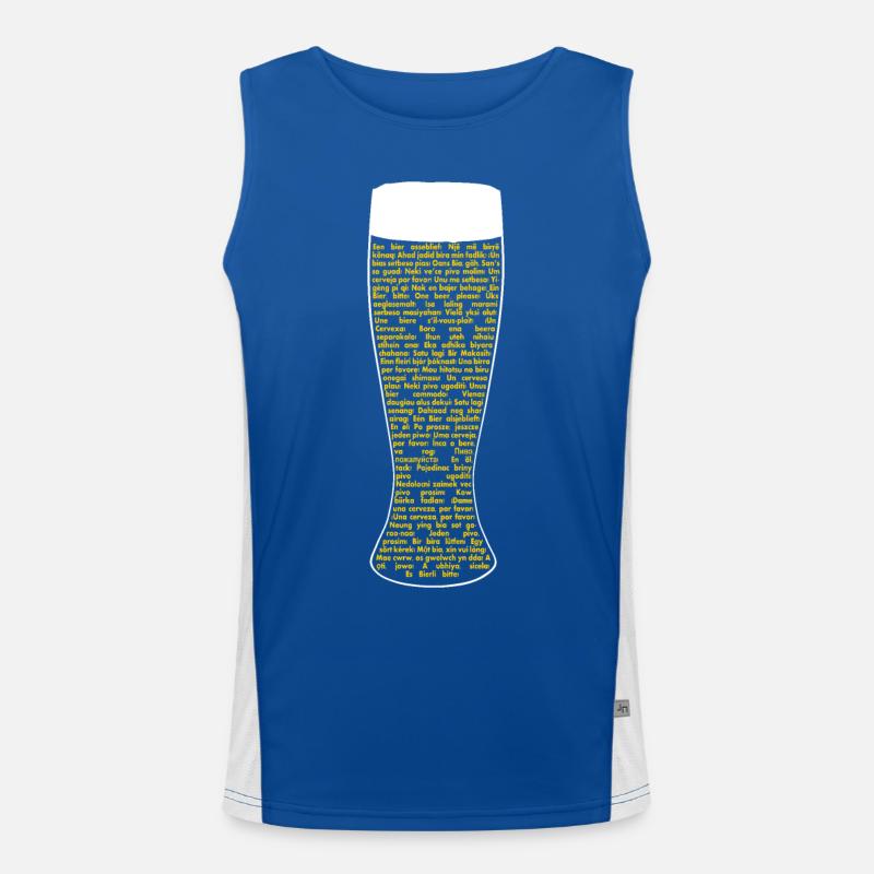 51 Sprachen Ein Bier bitte! für Reisende mit Durst Funktionelles Kontrast-Tank Top für Männer 