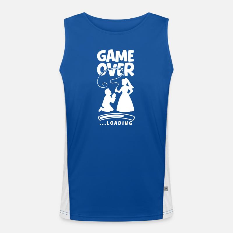 Game Over Hochzeit Ehepaar Funktionelles Kontrast-Tank Top für Männer 