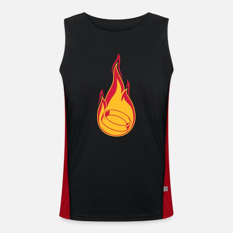 fire flame burning hot torch marry ring ho Men's Functional Contrast Tank Top 