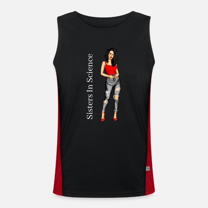 Sisters In Science Funktionelles Kontrast-Tank Top für Männer 