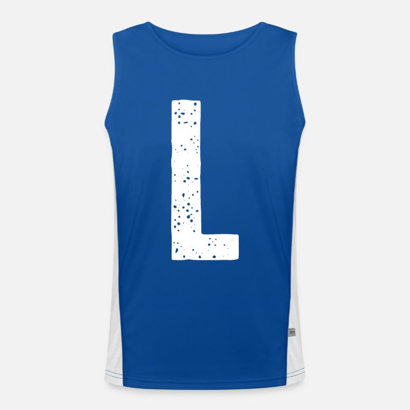 L-Buchstabe Funktionelles Kontrast-Tank Top für Männer 
